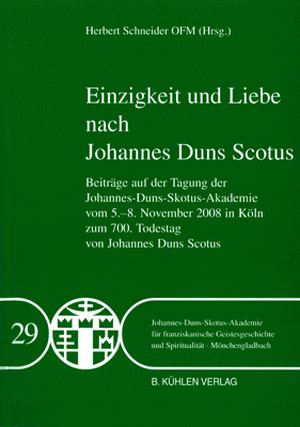 Einzigkeit und Liebe nach Johannes Duns Scotus de Herbert Schneider