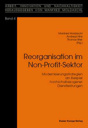 Reorganisation im Non-Profit-Sektor de Manfred Moldaschl