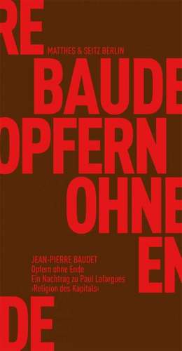 Opfern ohne Ende de Jean-Pierre Baudet