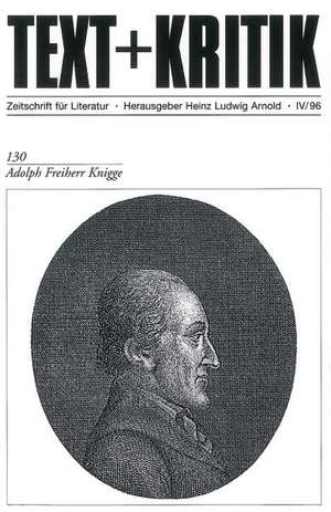 Adolph Freiherr Knigge de Heinz Ludwig Arnold