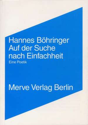 Auf der Suche nach Einfachheit de Hannes Böhringer