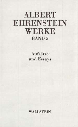 Werke 5. Essays und Aufsätze de Hanni Mittelmann