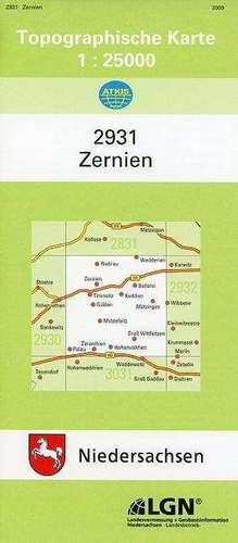 Zernien 1 : 25 000