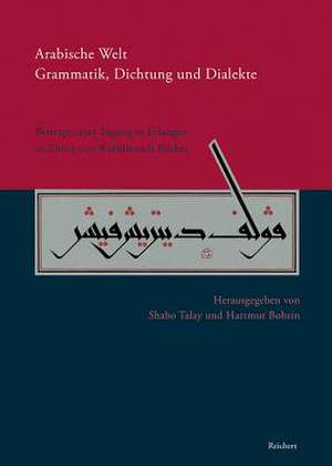 Arabische Welt. Grammatik, Dichtung Und Dialekte de Hartmut Bobzin