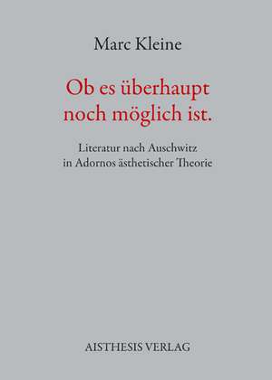 Ob es überhaupt noch möglich ist. de Marc Kleine