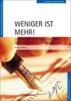 Weniger ist mehr! de Patrick Welter