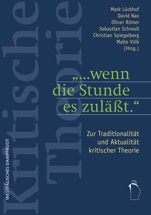 "... wenn die Stunde es zuläßt." de Mark Lückhof