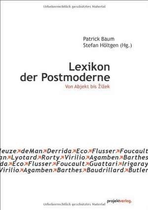 Lexikon der Postmoderne de Patrick Baum