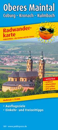 Radwanderkarte Oberes Maintal /Coburg - Kronach - Kulmbach 1:75 000