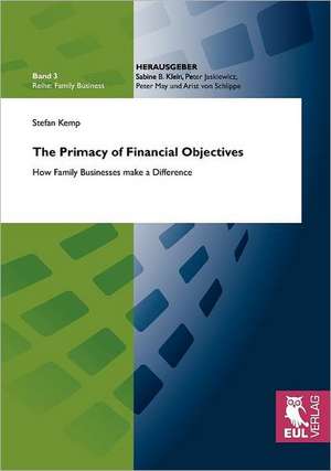 The Primacy of Financial Objectives de Stefan Kemp