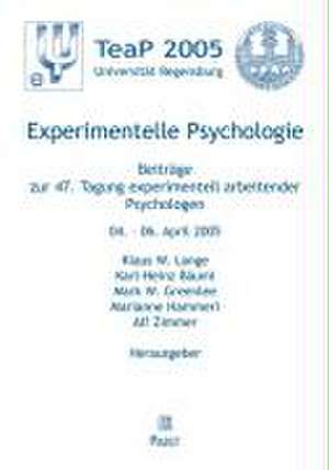 Experimentelle Psychologie de Klaus W. Lange