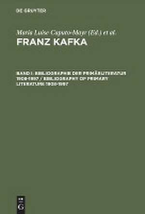 Bibliographie der Primärliteratur 1908–1997/ Bibliography of Primary Literature 1908–1997 / Bibliography of Primary Literature 1908-1997 de Maria Luise Caputo-Mayr