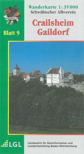 Karte des Schwäbischen Albvereins 09 Crailsheim - Gaildorf 1 : 35 000