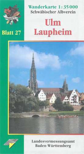 Karte des Schwäbischen Albvereins 27 Ulm - Laupheim 1 : 35 000