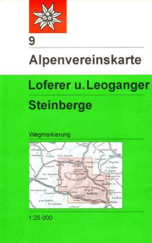 DAV Alpenvereinskarte 09 Loferer + Leoganger Steinberge 1 : 25 000