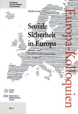 Soziale Sicherheit in Europa de Günther Lottes