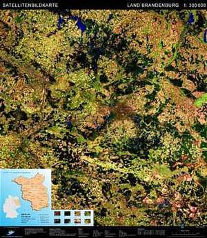 Landschaften aus dem Weltraum Brandenburg Satellitenbildkarte 1: 300.000