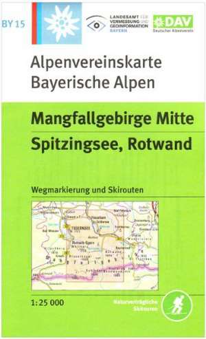 DAV Alpenvereinskarte Bayerische Alpen 15 Mangfallgebirge Mitte 1 : 25 000