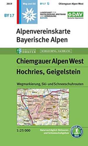 DAV Alpenvereinskarte Bayerische Alpen 17. Chiemgauer Alpen West 1 : 25 000