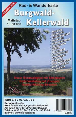 Rad- und Wanderkarte Burgwald - Kellerwald 1 : 50 000