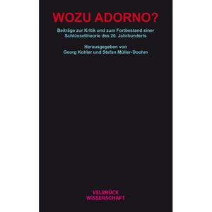 Wozu Adorno? de Georg Kohler