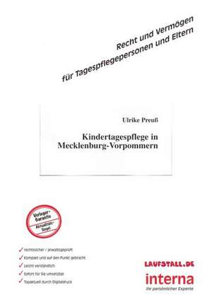 Kindertagespflege in Mecklenburg-Vorpommern de Ulrike Preuß