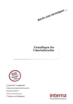 Grundlagen des Unterhaltsrechts