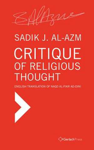 Critique of Religious Thought de Sadik J. Al-Azm