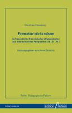 Formation de la raison. Zur Geschichte französischer Wissenskultur aus interkultureller Perspektive de Dorothee Röseberg