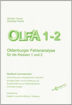 OLFA 1-2: Oldenburger Fehleranalyse für die Klassen 1 und 2 de Dorothea Thomé