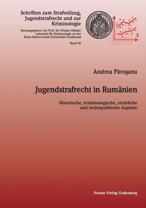 Jugendstrafrecht in Rumänien de Andrea Parosanu