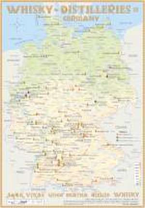 Whisky Distilleries Germany Tasting Map 34 x 24cm de Rüdiger Jörg Hirst