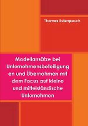 Eulenpesch, T: Modellansätze bei Unternehmensbeteiligungen u