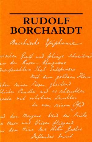 Bacchische Epiphanie de Rudolf Borchardt