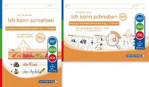 Ich kann schreiben Teil 1 und 2 im Set - Ausgabe mit Artikelkennzeichnung (DaZ) - Schülerarbeitshefte für die 1. Klasse de Katrin Langhans