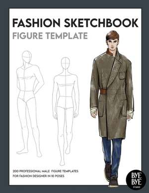 Fashion Sketchbook Male Figure Template de Bye Bye Studio