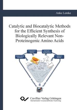 Catalytic and Biocatalytic Methods for the Efficient Synthesis of Biologically Relevant Non-Proteinogenic Amino Acids de Anke Lemke