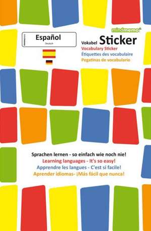 mindmemo Vokabel Sticker - Grundwortschatz Spanisch / Deutsch - 280 Vokabel Aufkleber - Zusammenfassung de Fischer Henry