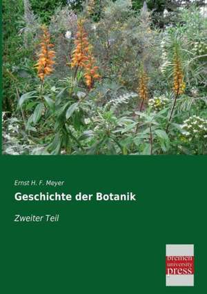 Geschichte der Botanik de Ernst H. F. Meyer