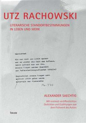 Utz Rachowski de Alexander Saechtig