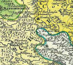 Historische Karte: Die MOSEL 1720 und das Erzbistum sowie Kurfürstentum Trier mit seinen Ämtern de Johann B Homann