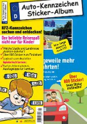 Kinder-Reisespiel KFZ-Kennzeichen Sticker-Sammelalbum fürs Handgepäck, Mitmachbuch für die Ferien, Ratespaß unterwegs auf Reisen, Beschäftigung für Kinder bei langen Autofahrten de Philipp Gesierich