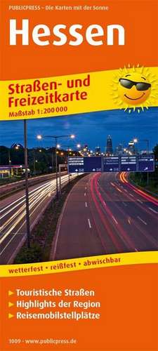 Hessen. Straßen- und Freizeitkarte 1 : 200 000