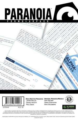 Paranoia Formularpack de James Wallis
