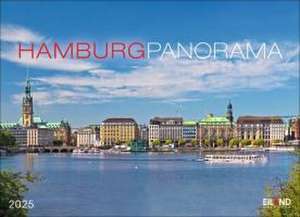 Hamburg Panorama Postkartenkalender 2025 de Eiland