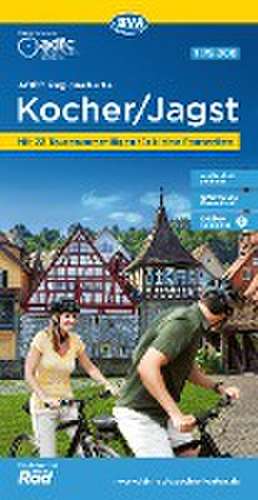 ADFC-Regionalkarte Kocher/ Jagst, 1:75.000, mit Tagestourenvorschlägen, reiß- und wetterfest, E-Bike-geeignet, GPS-Tracks-Download de BVA BikeMedia GmbH