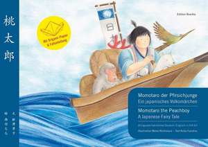 DIN A3 Kamishibai: Momotaro der Pfirsichjunge - Ein japanisches Volksmärchen / Momotaro the Peachboy - A Japanese Fairy Tale : Bilinguales Kamishibai Deutsch & Englisch / German & English de Keiko Funatsu