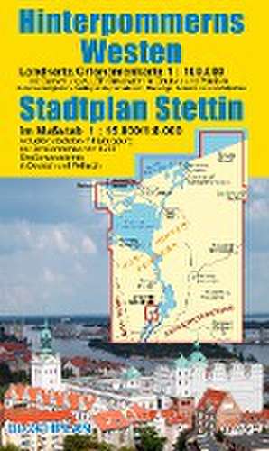 Landkarte Hinterpommerns Westen und Stadtplan Stettin de Dirk Bloch