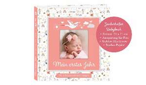 Babyalbum mit Fensterausschnitt für das 1. Lebensjahr zum Eintragen der schönsten Momente und Erinnerungen mit Platz für Fotos | für Mädchen de Lisa Wirth