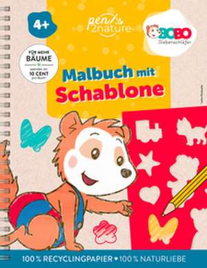 Bobo Siebenschläfer Malbuch mit Schablone de Pen2nature